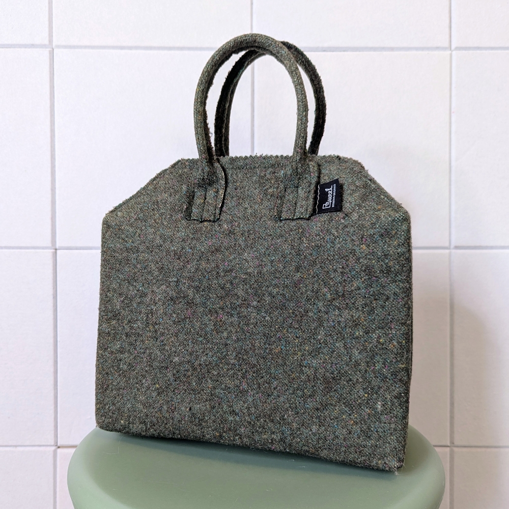 Burel OKcal medium wool geometric structured tote bag - made in Portugal